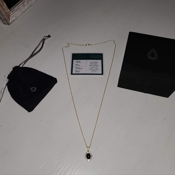 Black Opal Cetus Pendant Necklace with 18k Gold Plated Chain - Picture 2 of 6